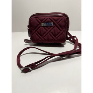 Vera Bradley ON THE SQUARE Small Crossbody or Wristlet Raisin